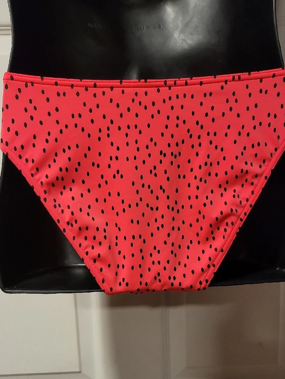 Freya Black Halter Bikini Top with Red Printed Bottom